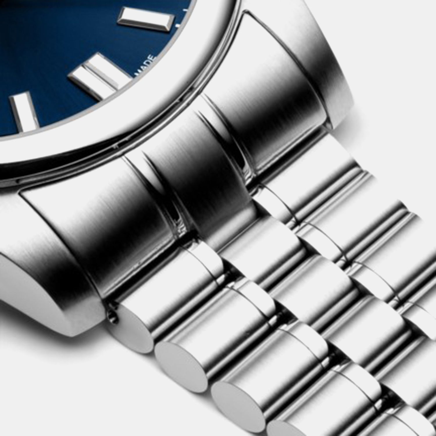 Pairs Men Quartz Blue Dial Analog Stainless Steel Watch A1298.5115Q