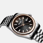Pairs Men Quartz Grey Dial Analog Stainless Steel Watch A1298.R1R6Q