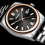 Pairs Men Quartz Grey Dial Analog Stainless Steel Watch A1298.R1R6Q