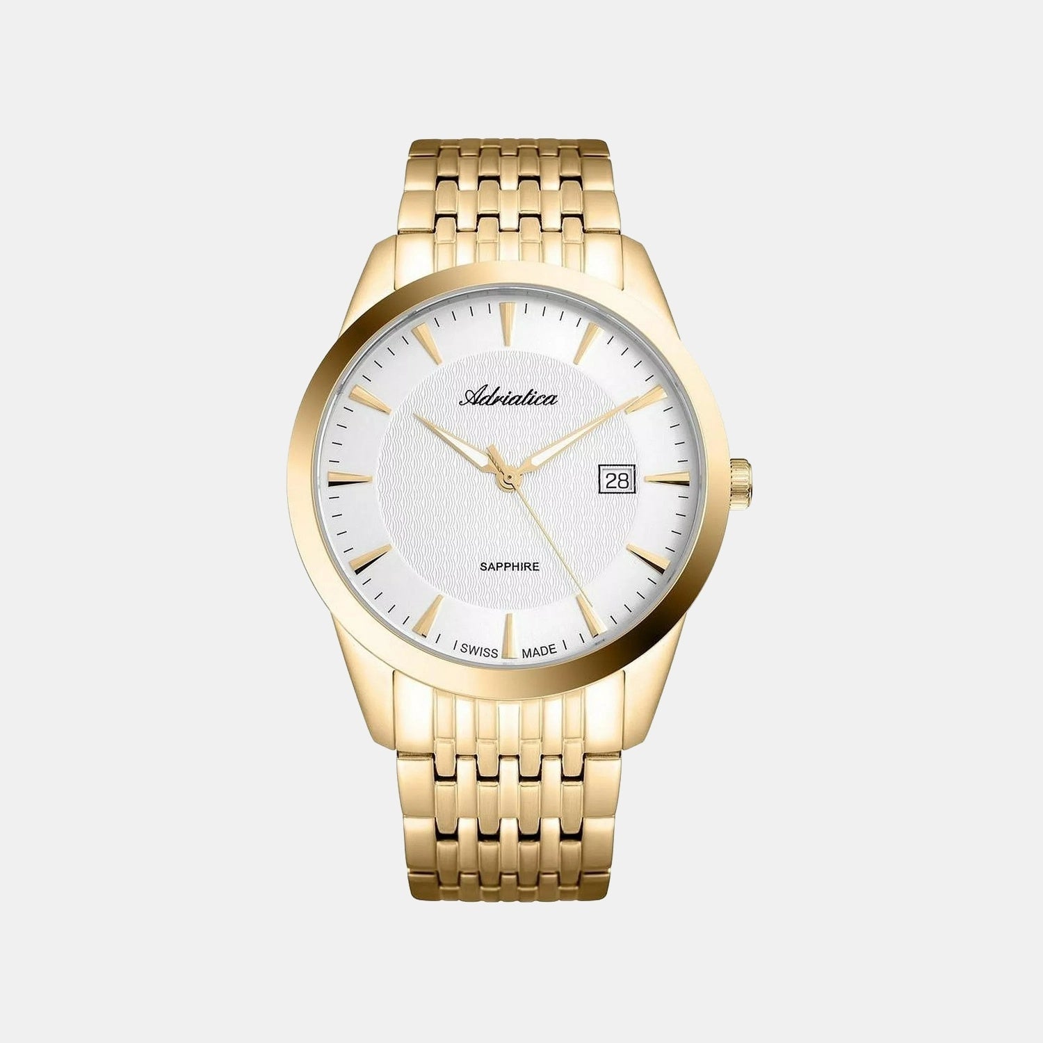 Pairs Men Quartz Silver Dial Analog Stainless Steel Watch A1298.1113Q