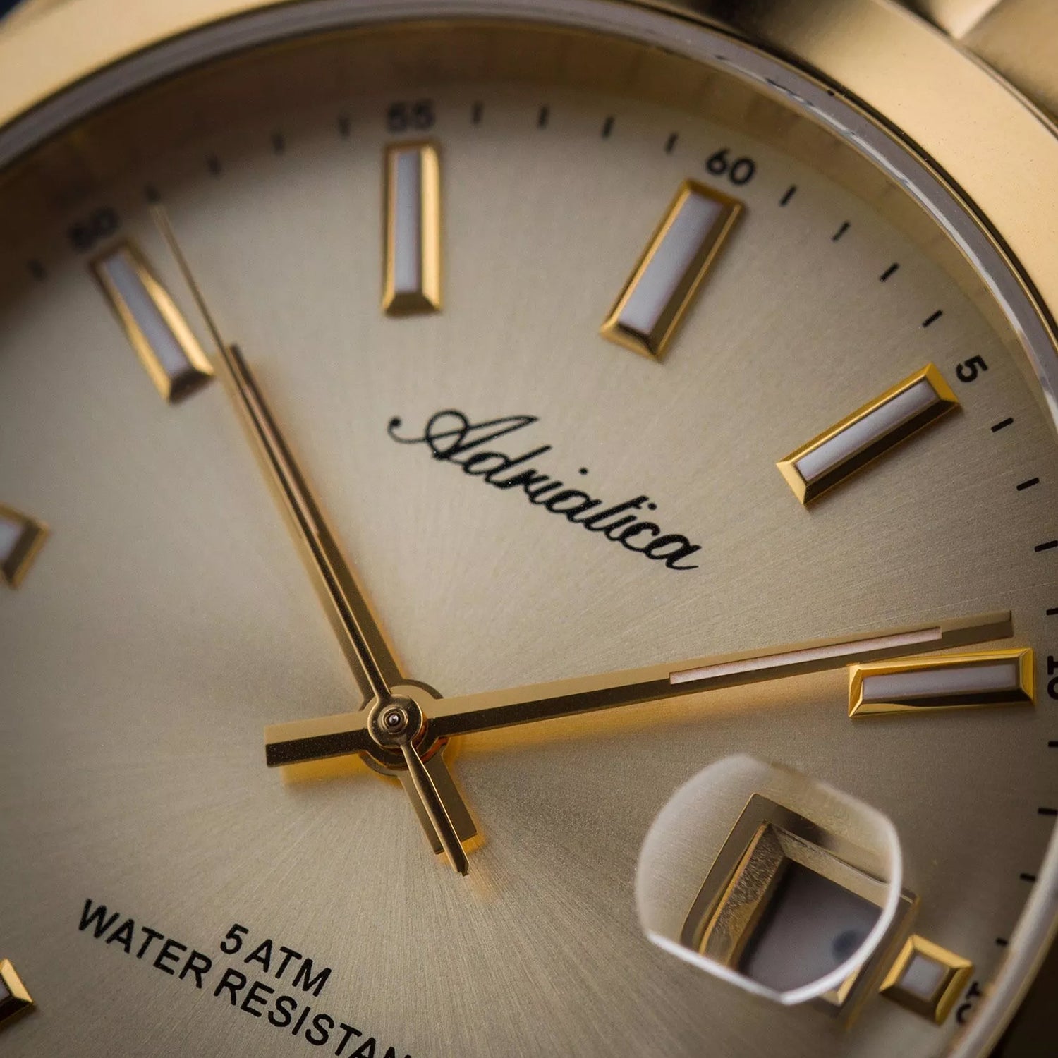 Men Quartz Gold Dial Analog Stainless Steel Watch A1299.1111Q