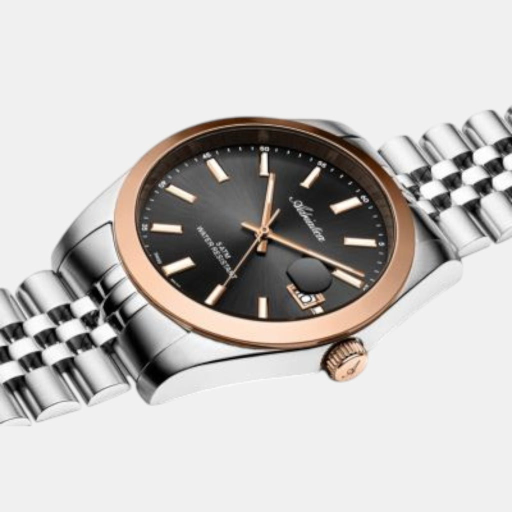 Adriatica Men Quartz Gun Dial Analog Stainless Steel Watch A1299.R117Q-3