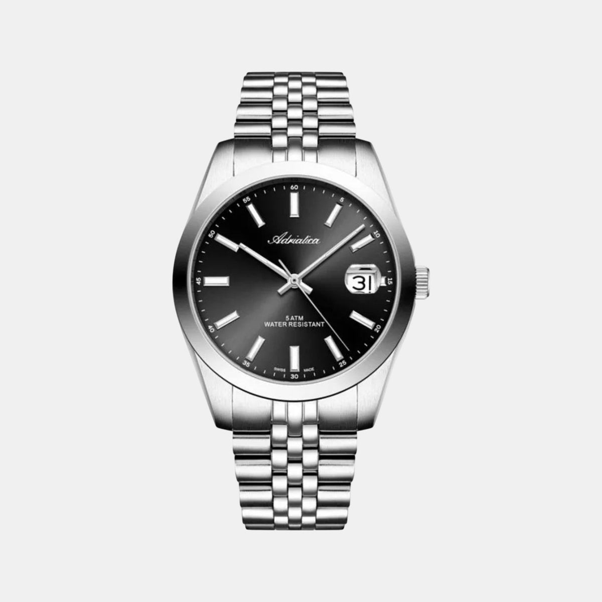 Premiere Men Quartz Black Dial Analog Stainless Steel Watch A1299.5114Q