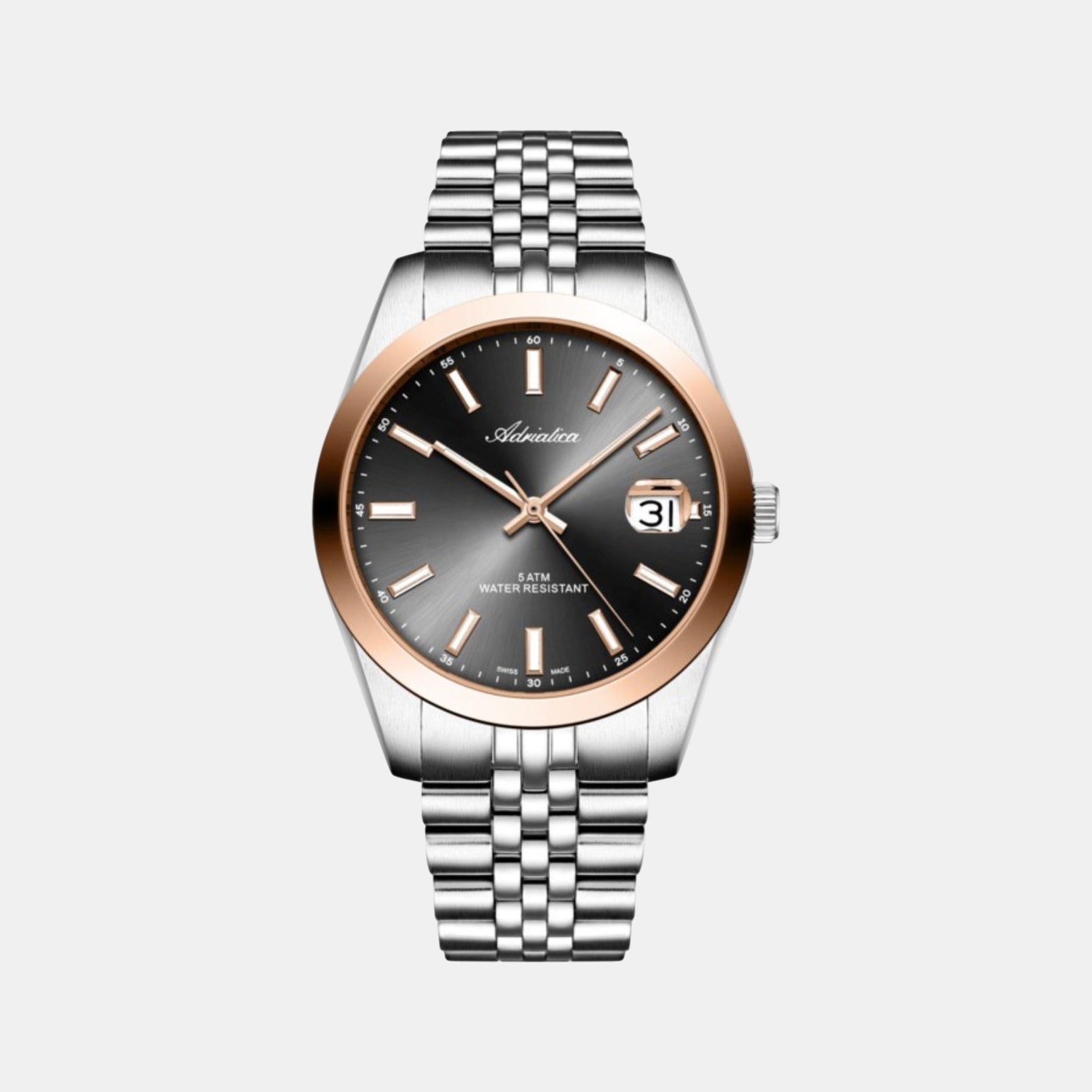 Men Quartz Gun Dial Analog Stainless Steel Watch A1299.R117Q