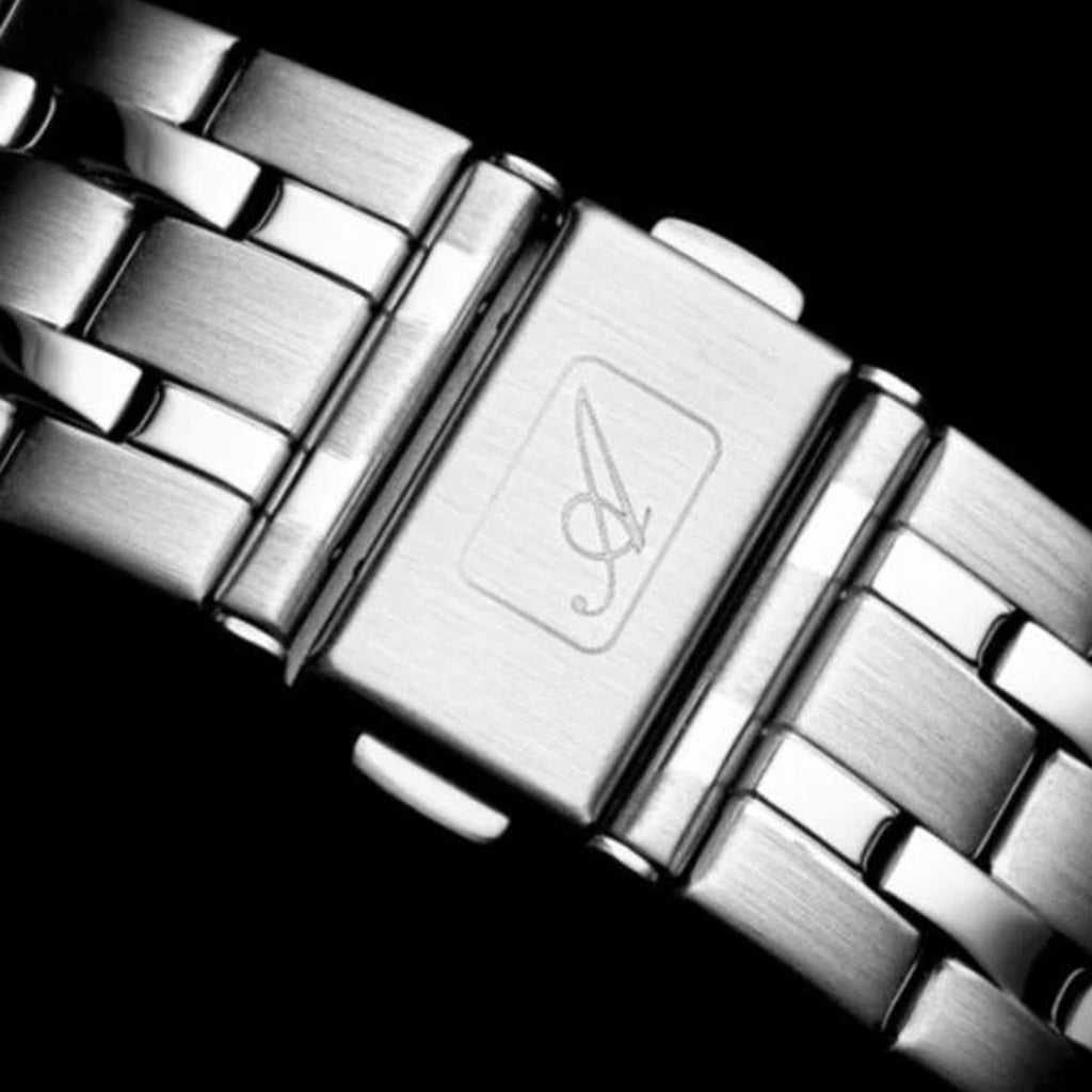 Pairs Men Quartz Black Dial Analog Stainless Steel Watch A1300.5114Q
