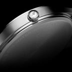 Pairs Men Quartz Black Dial Analog Stainless Steel Watch A1300.5114Q