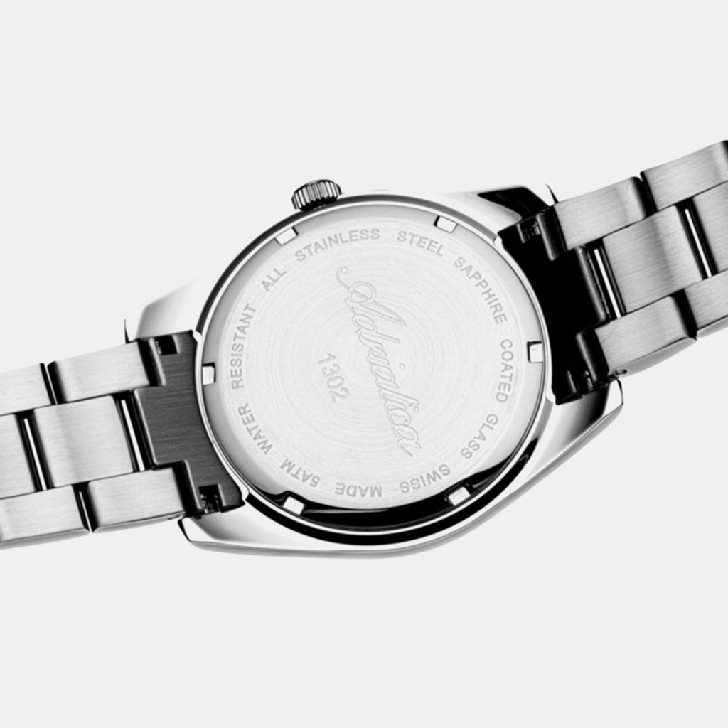 Men Quartz Black Dial Analog Stainless Steel Watch A1302.5114Q