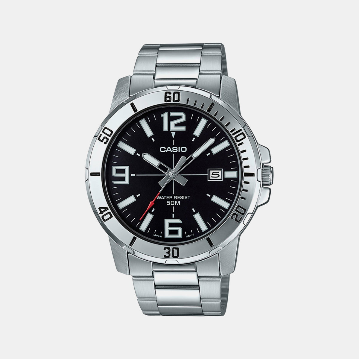 Enticer Men Quartz Black Dial Analog Stainless Steel Watch A1361