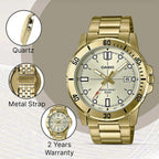 Enticer Men Quartz Gold Dial Analog Stainless Steel Watch A1368