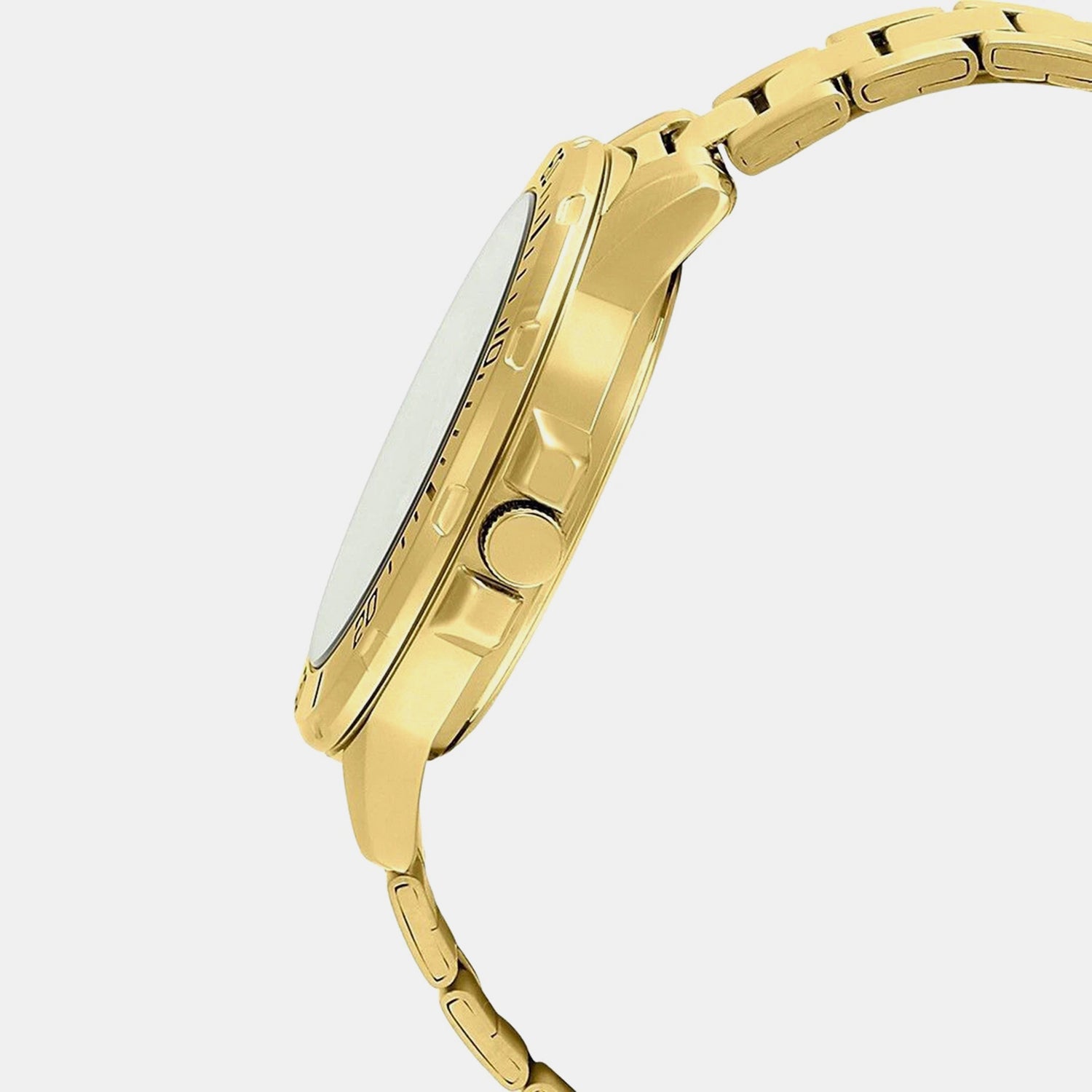 Enticer Men Quartz Gold Dial Analog Stainless Steel Watch A1368