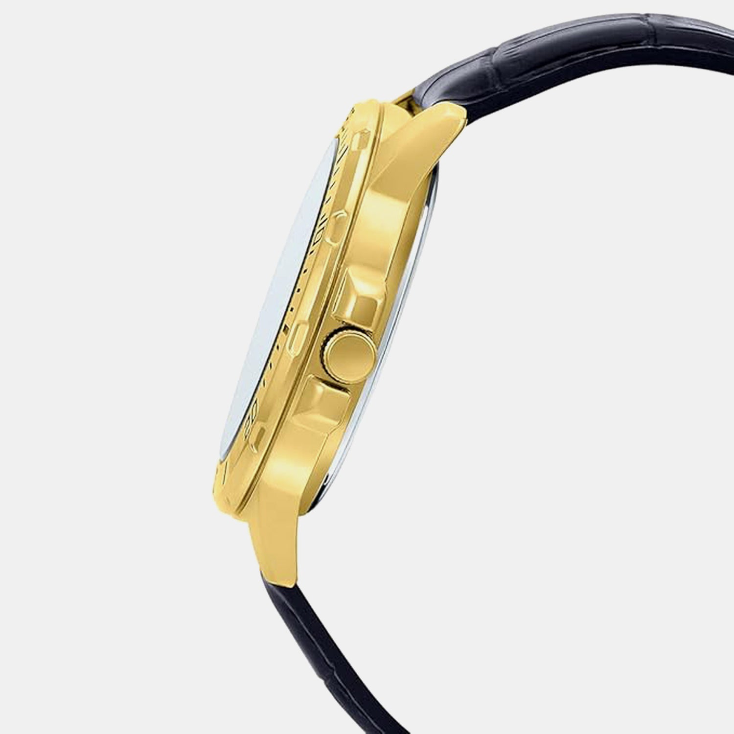 Enticer Men Quartz Black Dial Analog Leather Watch A1369