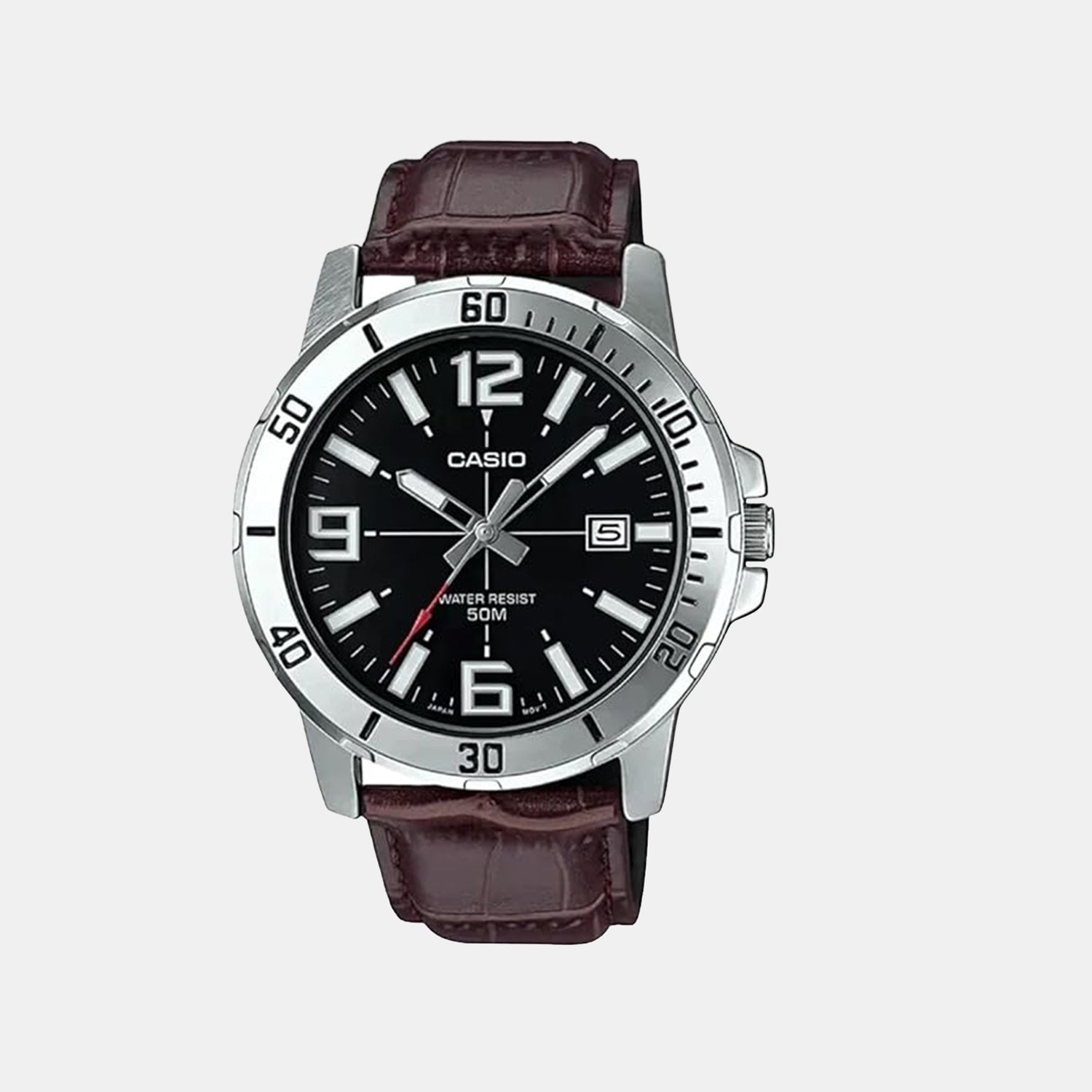 Enticer Men Quartz Black Dial Analog Leather Watch A1370