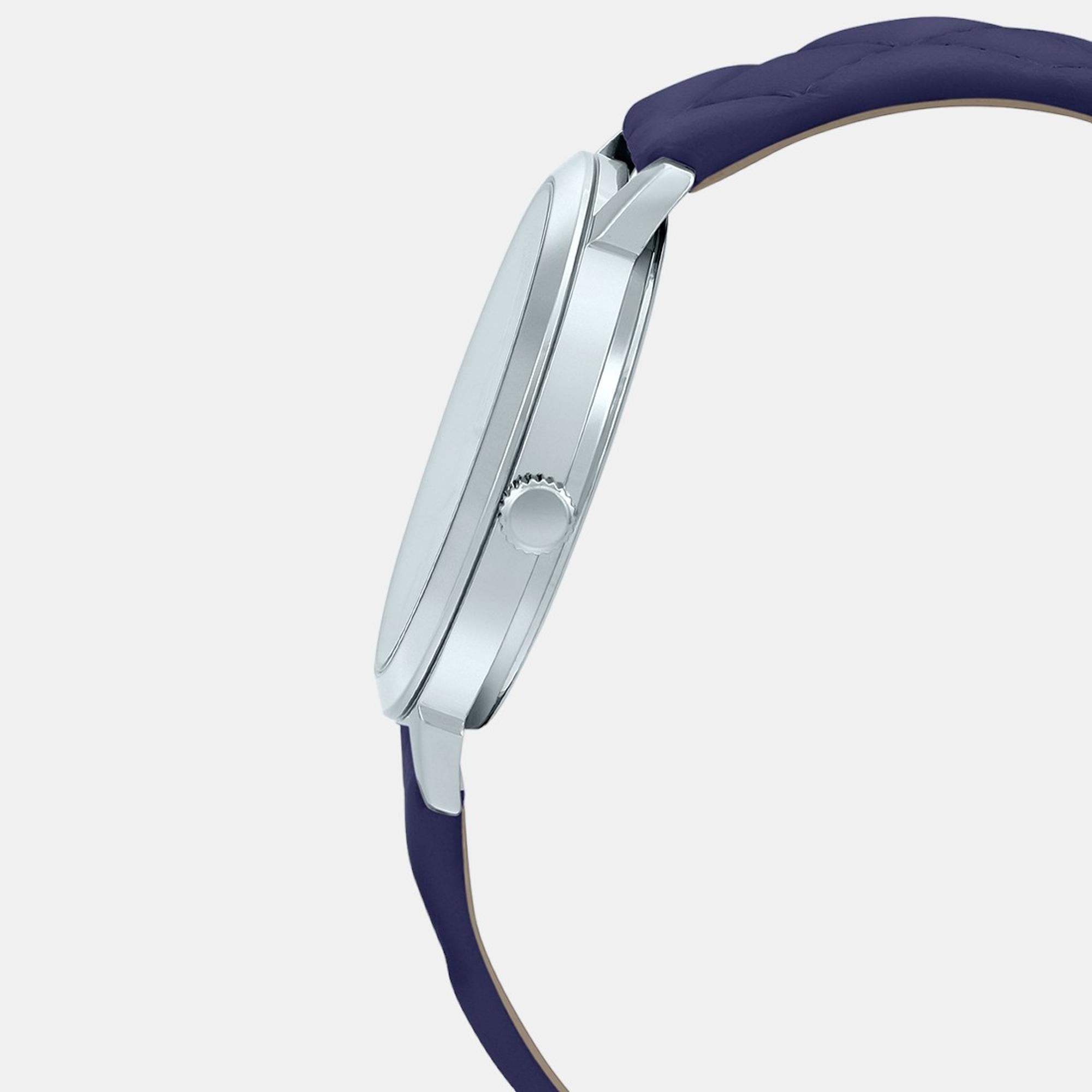 Enticer Women Quartz Silver Dial Analog Leather Watch A1482