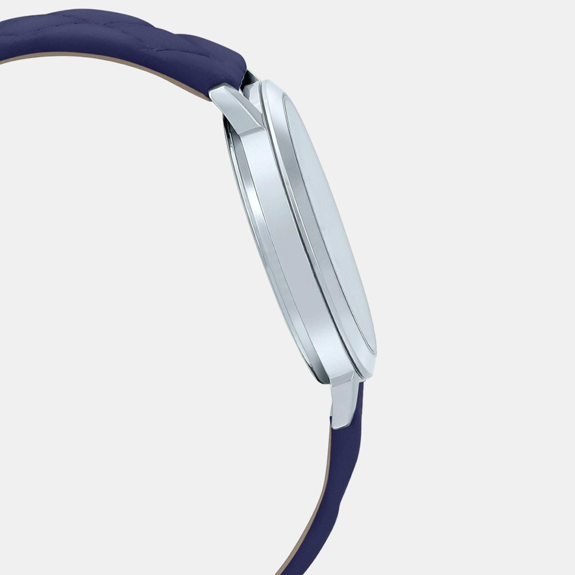 Enticer Women Quartz Silver Dial Analog Leather Watch A1482