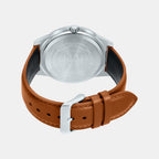 Enticer Men Quartz Blue Dial Chronograph Leather Watch A1527
