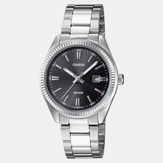 Enticer Women Quartz Black Dial Analog Stainless Steel Watch A1535