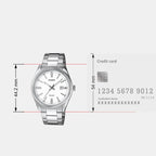 Enticer Men Quartz White Dial Analog Stainless Steel Watch A1539