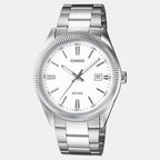 Enticer Men Quartz White Dial Analog Stainless Steel Watch A1539