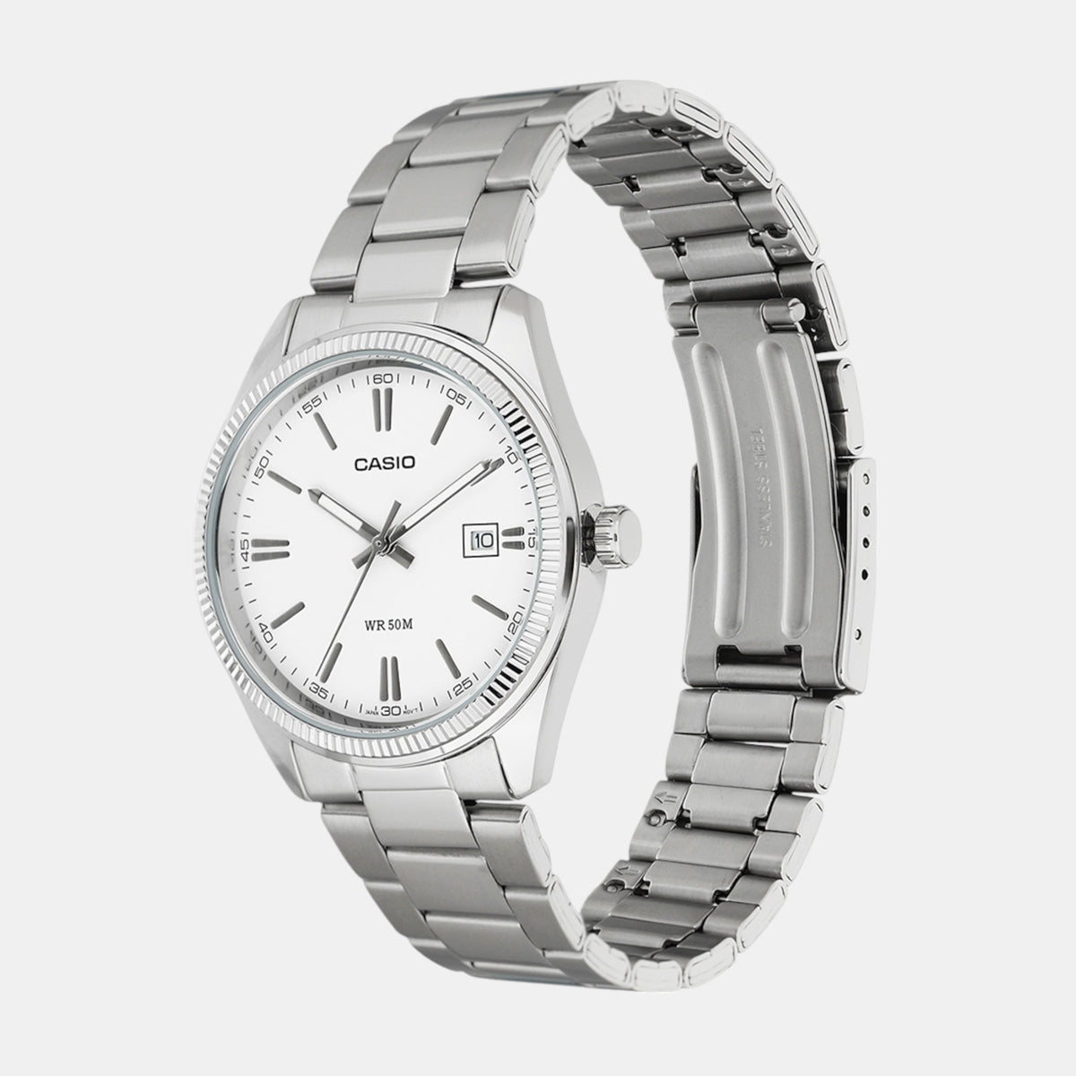 Enticer Men Quartz White Dial Analog Stainless Steel Watch A1539
