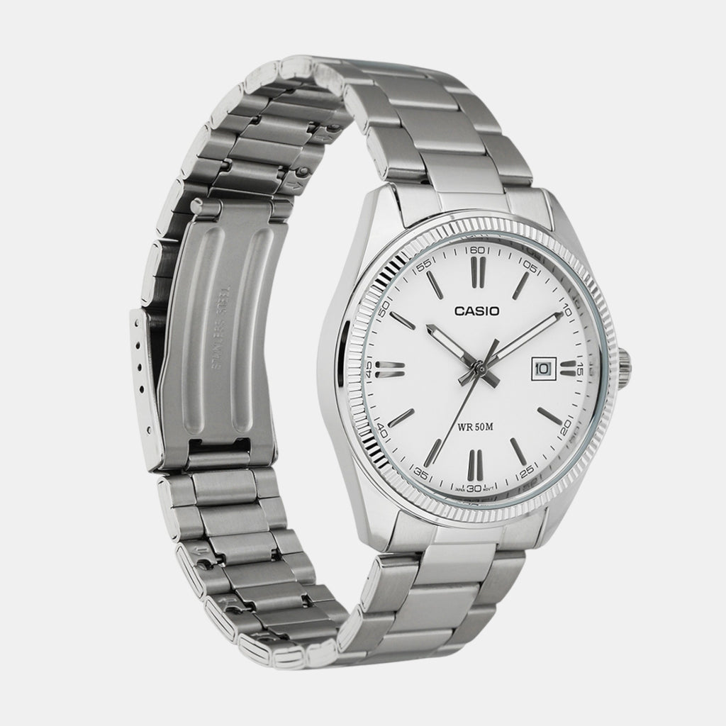 Enticer Men Quartz White Dial Analog Stainless Steel Watch A1539