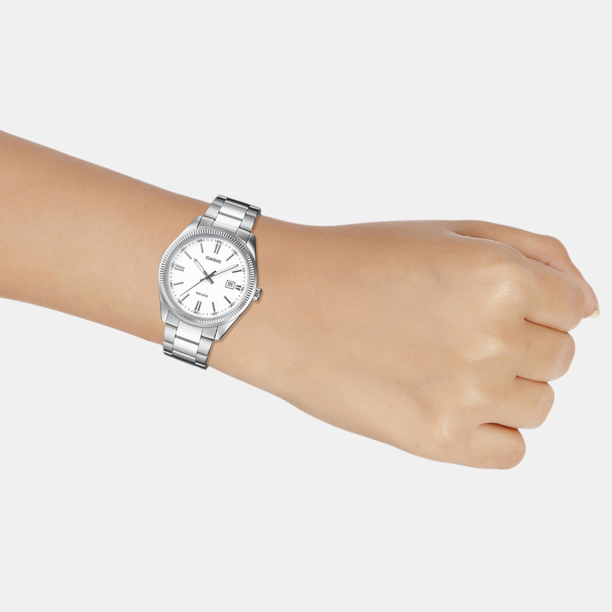 Enticer Men Quartz White Dial Analog Stainless Steel Watch A1539