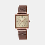 Enticer Women Quartz Rose Gold Dial Analog Stainless Steel Watch A1548