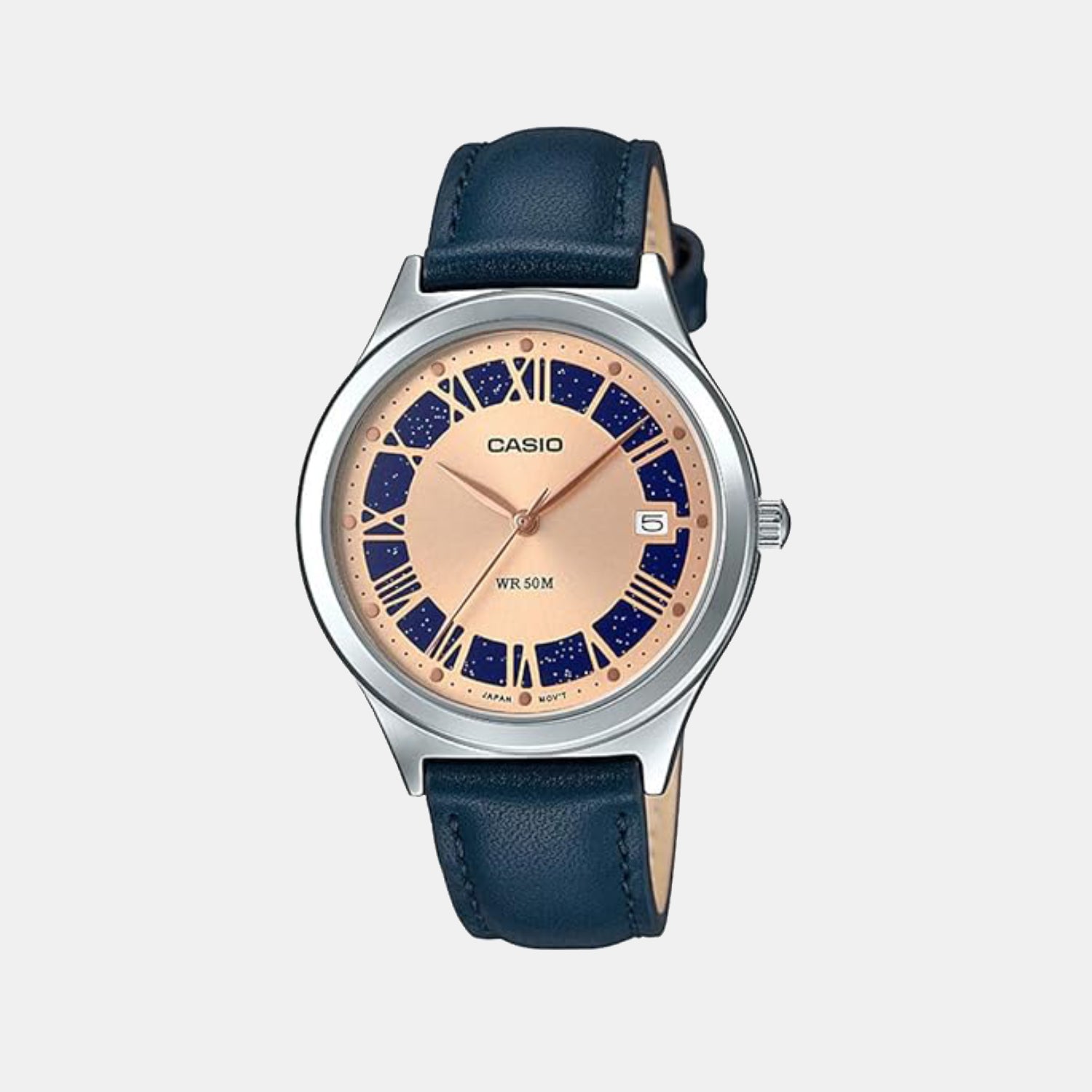 Enticer Women Quartz Rose Gold Dial Analog Leather Watch A1591