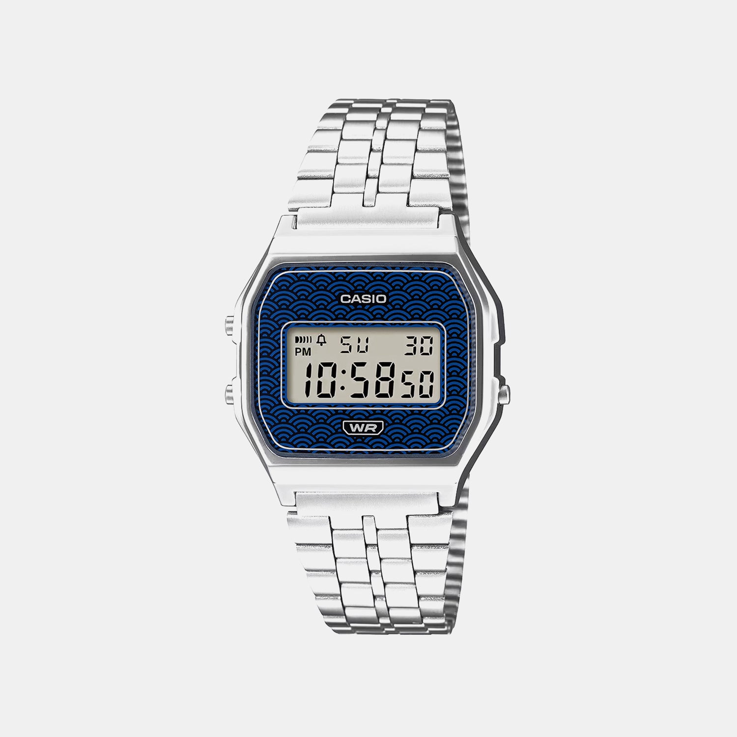 Unisex Digital Blue Dial Digital Stainless Steel Watch D432