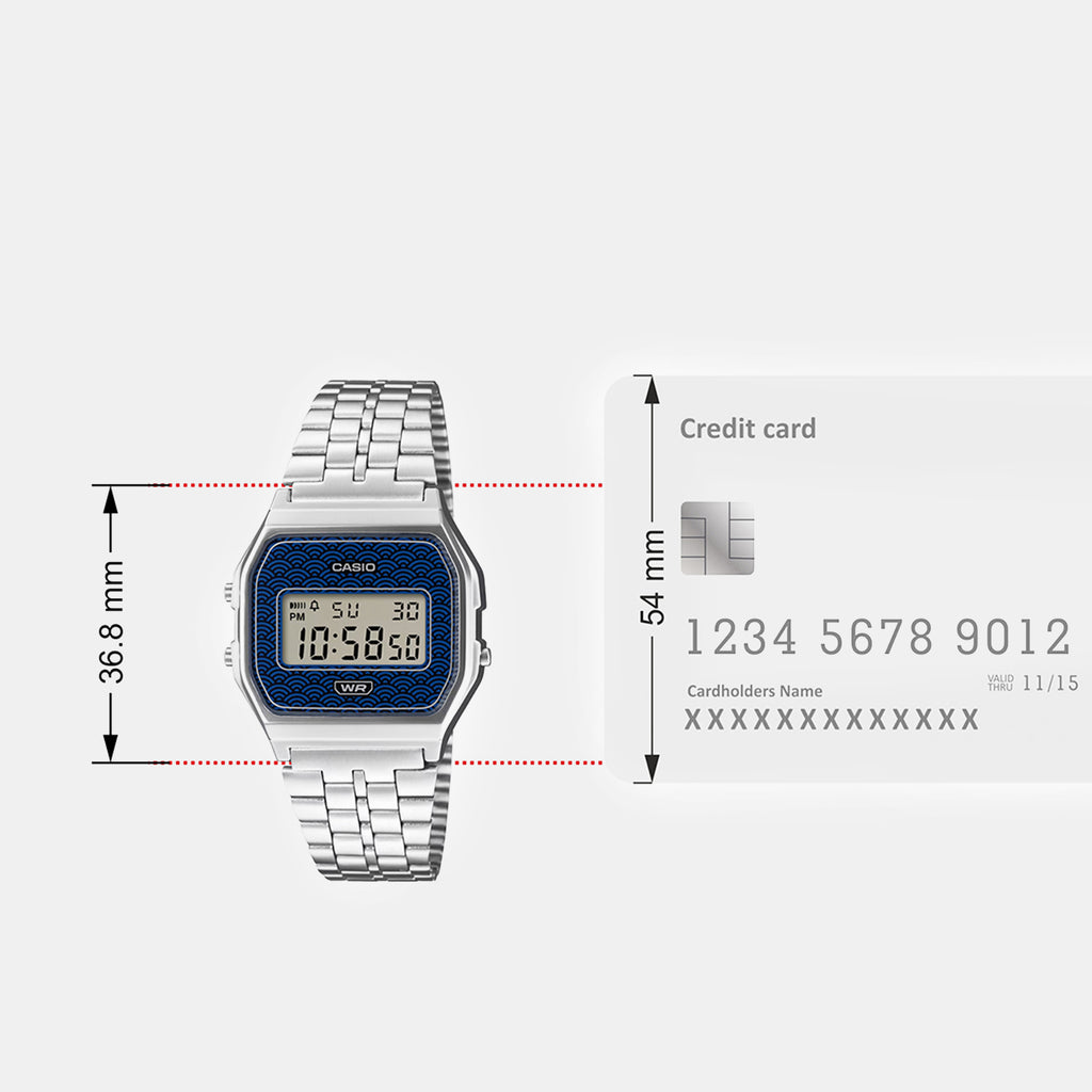 Unisex Digital Blue Dial Digital Stainless Steel Watch D432