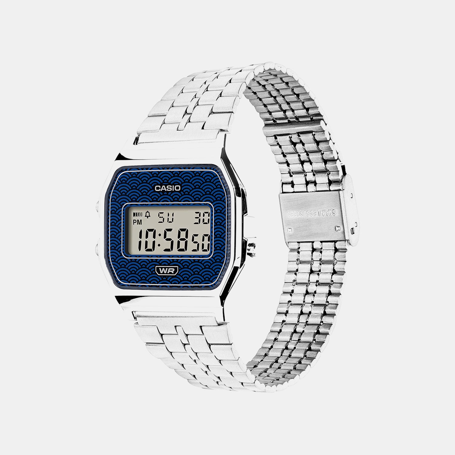 Unisex Digital Blue Dial Digital Stainless Steel Watch D432