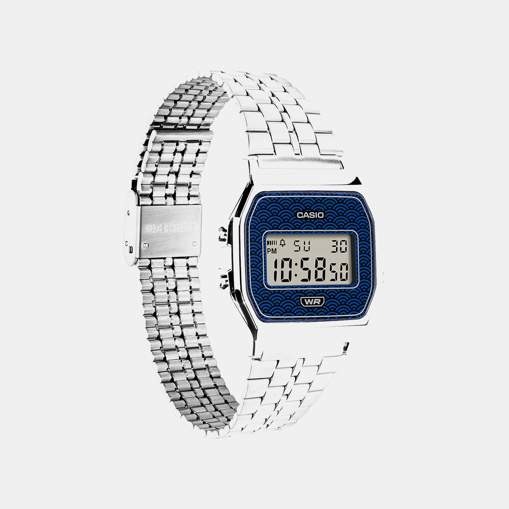 Unisex Digital Blue Dial Digital Stainless Steel Watch D432