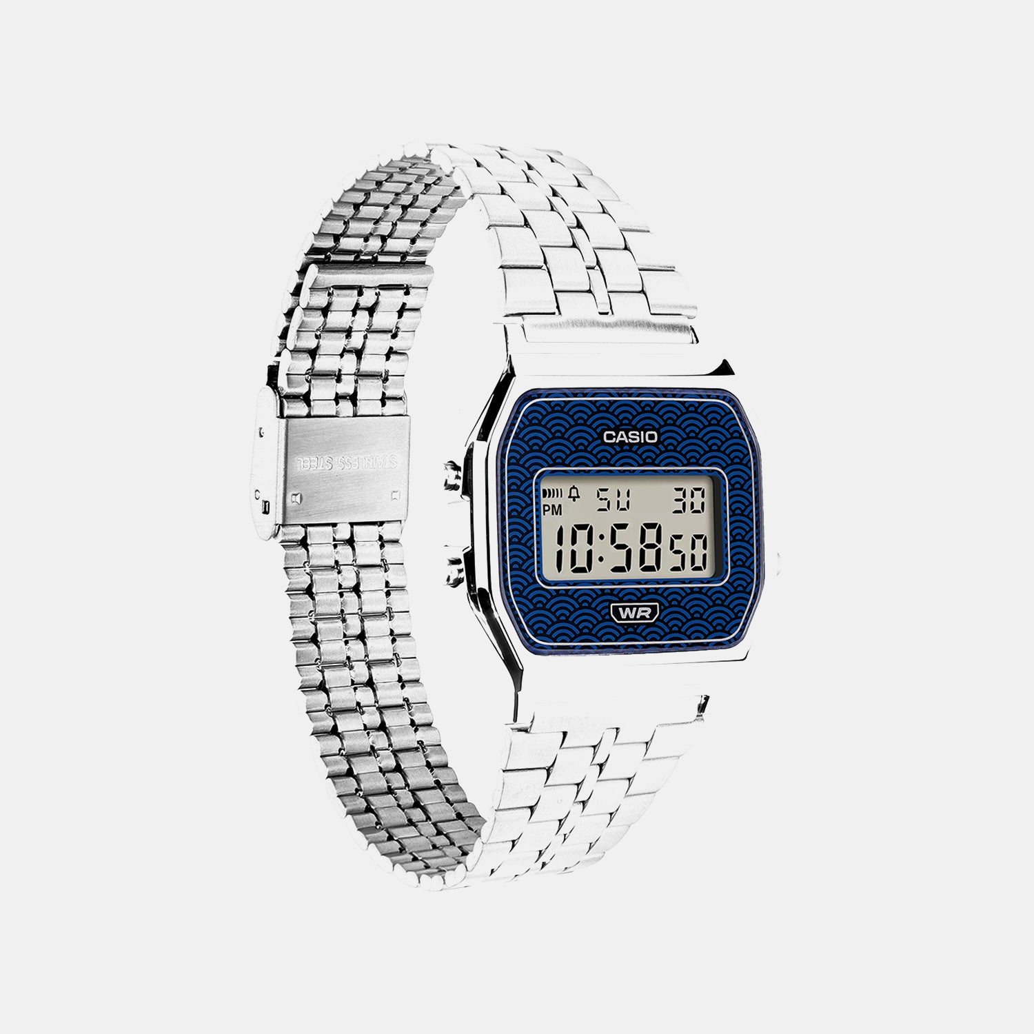 Unisex Digital Blue Dial Digital Stainless Steel Watch D432