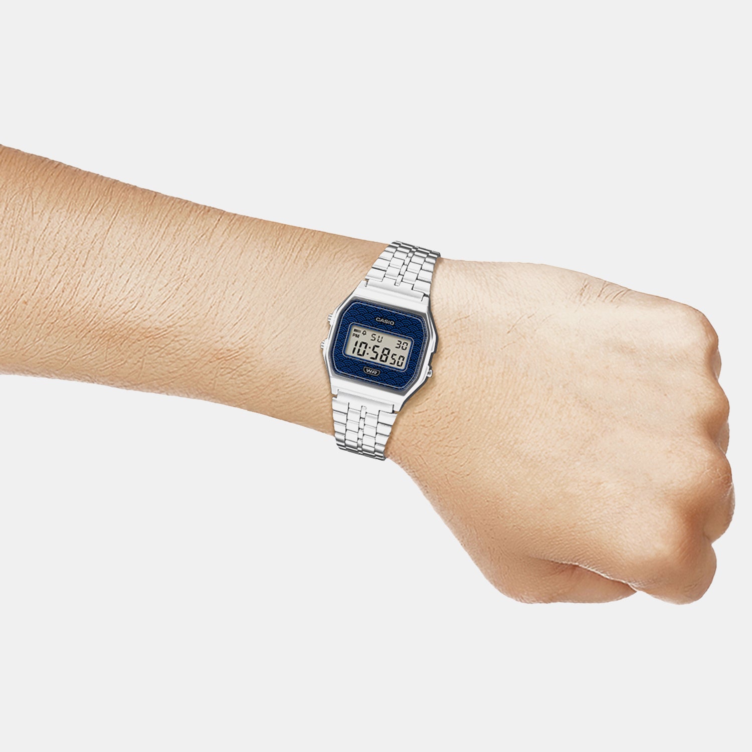 Unisex Digital Blue Dial Digital Stainless Steel Watch D432