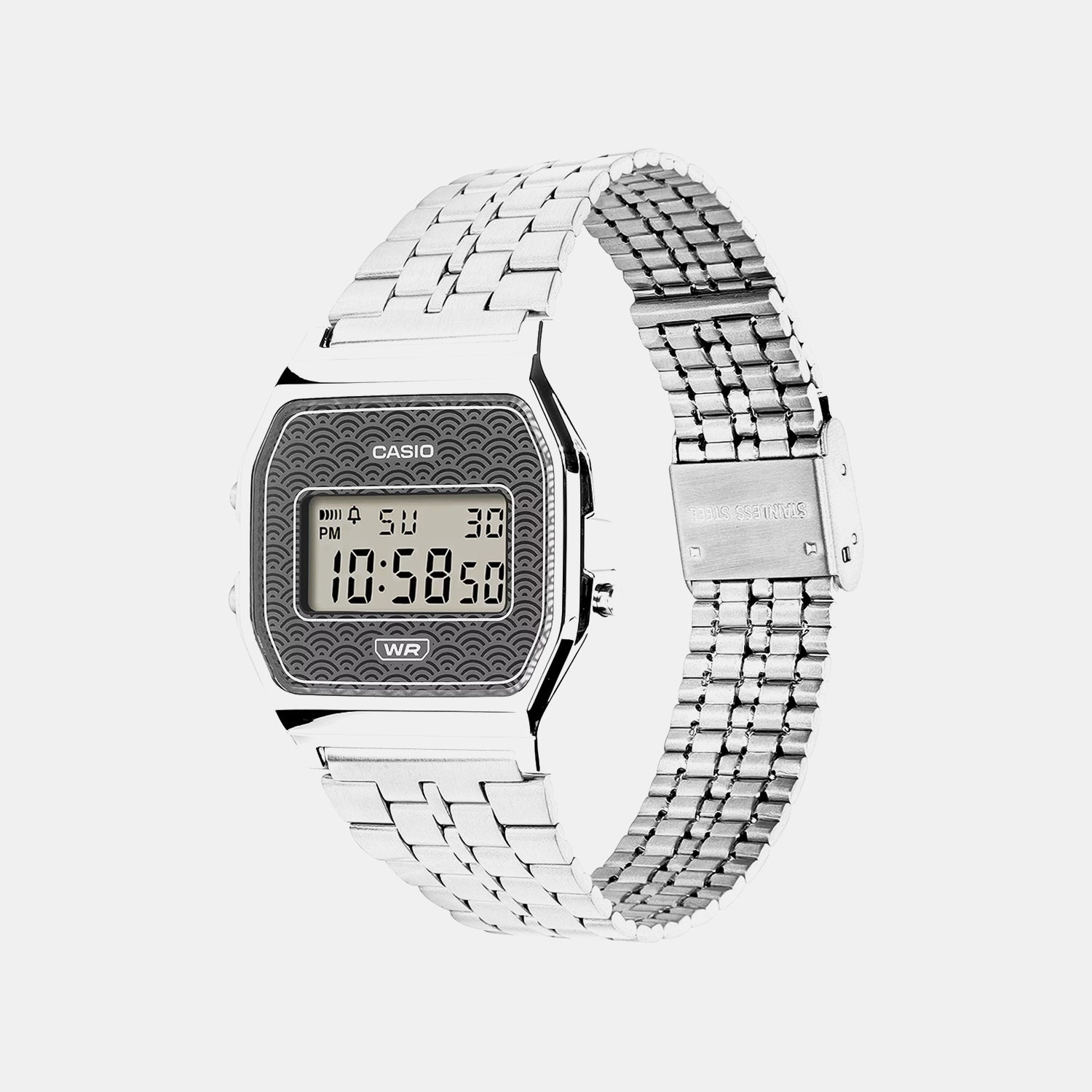 Unisex Digital Grey Dial Digital Stainless Steel Watch D433
