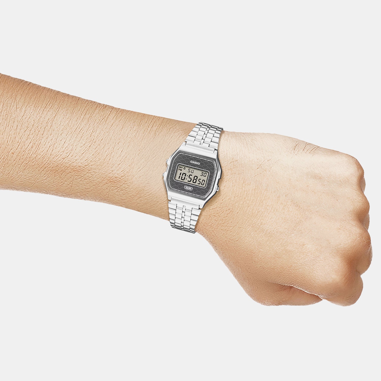 Unisex Digital Grey Dial Digital Stainless Steel Watch D433