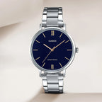 Enticer Women Quartz Blue Dial Analog Stainless Steel Watch A1623