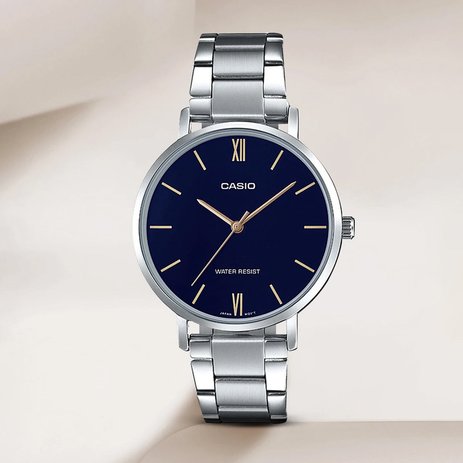 Enticer Women Quartz Blue Dial Analog Stainless Steel Watch A1623