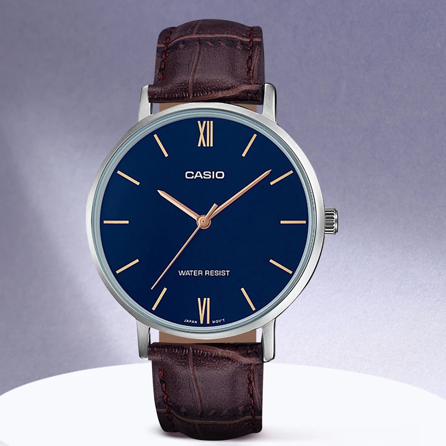 Enticer Women Quartz Blue Dial Analog Leather Watch A1629