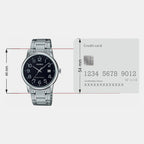 Enticer Men Quartz Black Dial Analog Stainless Steel Watch A1668