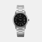 Enticer Men Quartz Black Dial Analog Stainless Steel Watch A1668