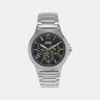 Enticer Men Quartz Black Dial Multi-Function Stainless Steel Watch A1683