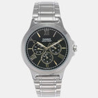 Enticer Men Quartz Black Dial Analog Stainless Steel Watch A1683