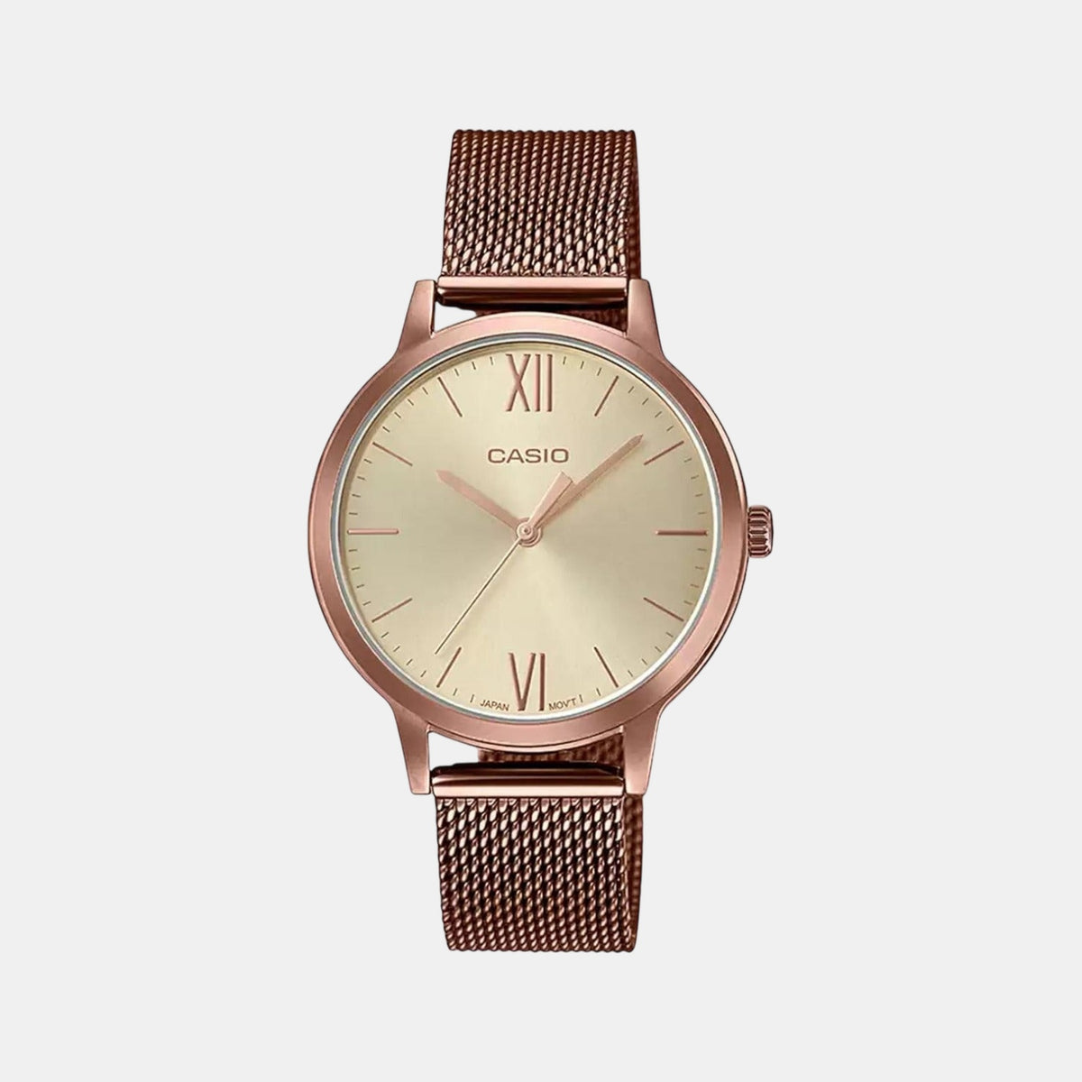 Enticer Women Quartz Rose Gold Dial Analog Mesh Watch A1693