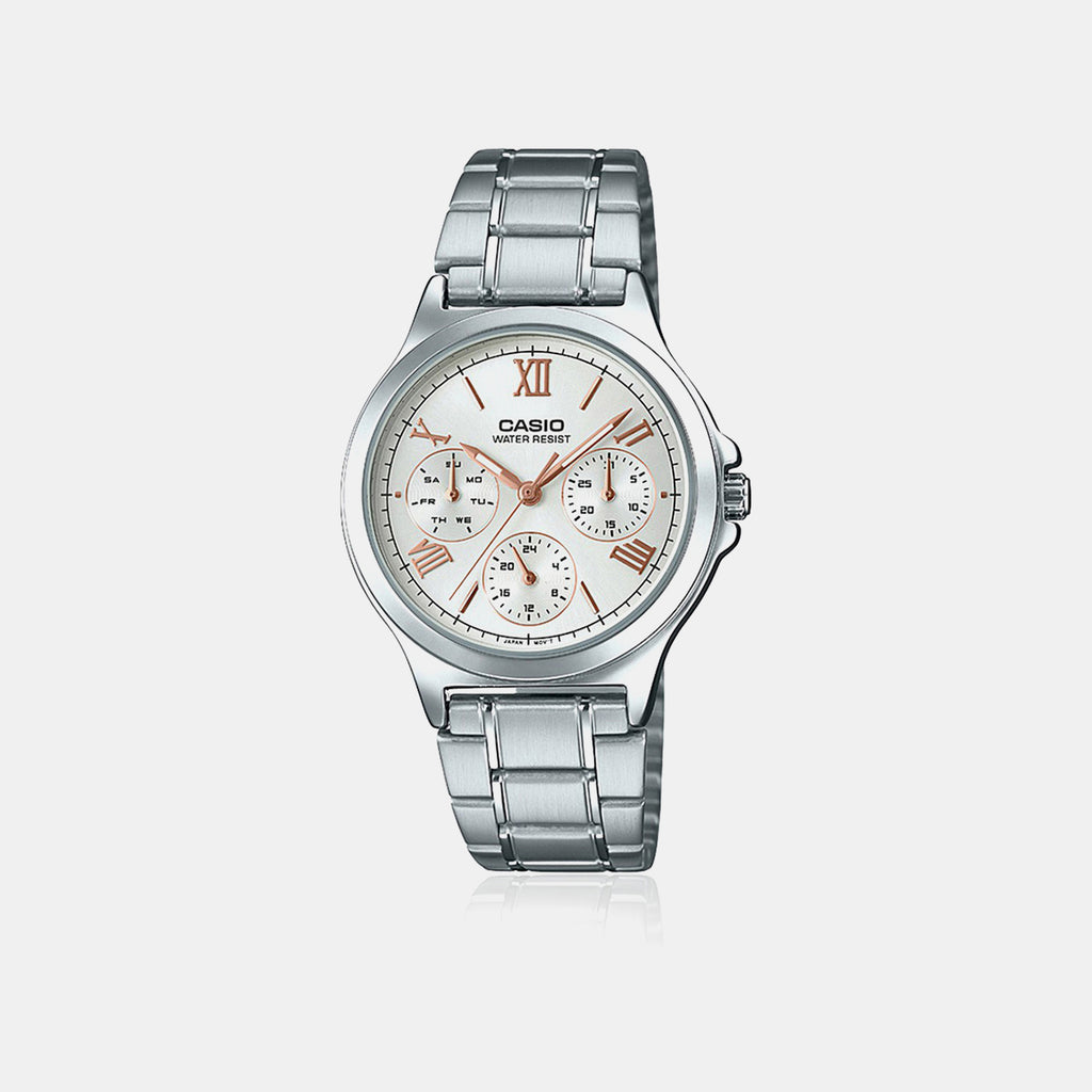Enticer Women Quartz White Dial Analog Stainless Steel Watch A1697