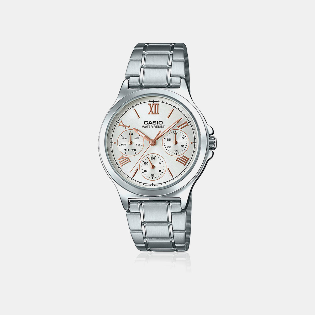 Enticer Women Quartz White Dial Analog Stainless Steel Watch A1697