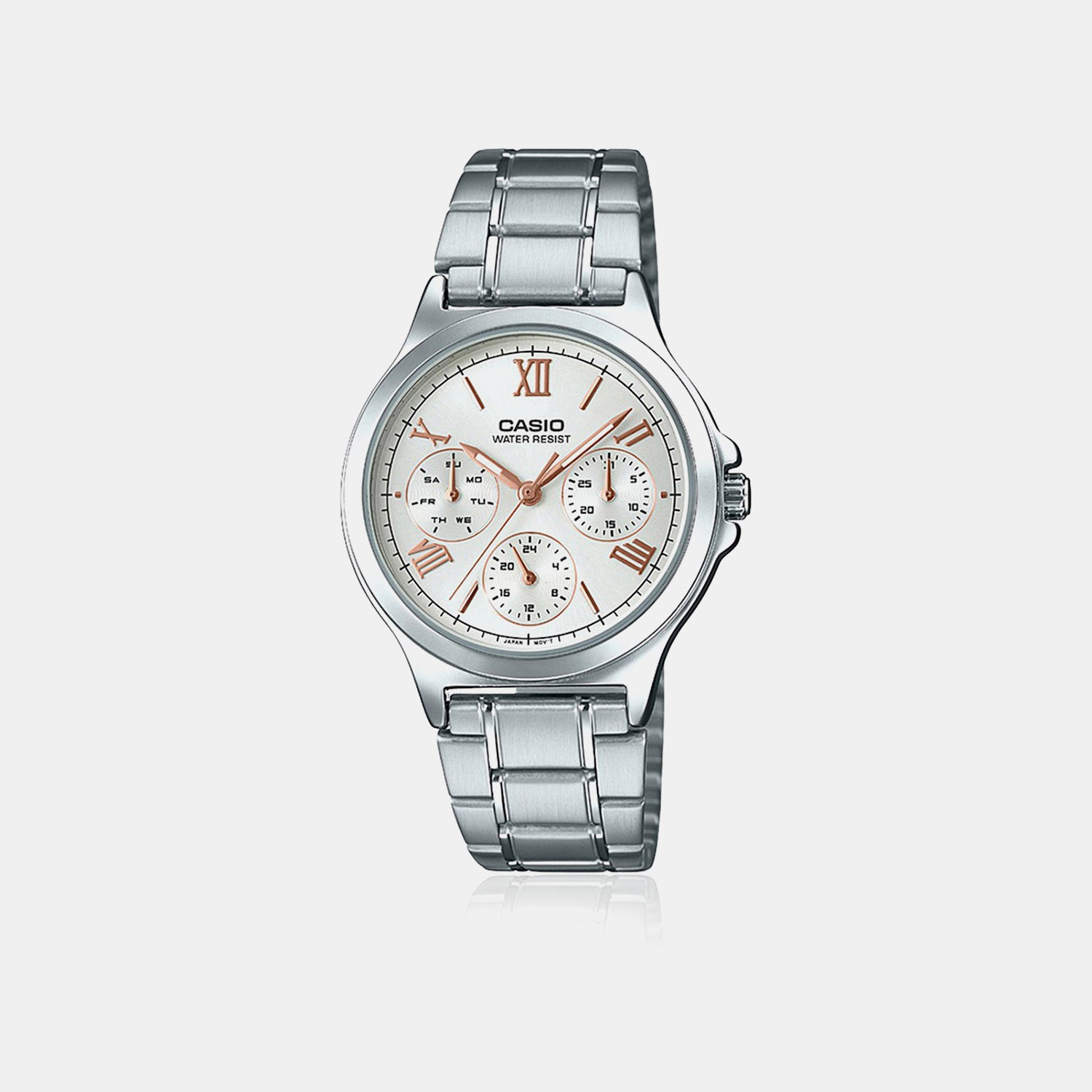 Enticer Women Quartz White Dial Analog Stainless Steel Watch A1697