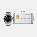 Enticer Men Quartz Black Dial Analog Stainless Steel Watch A1734