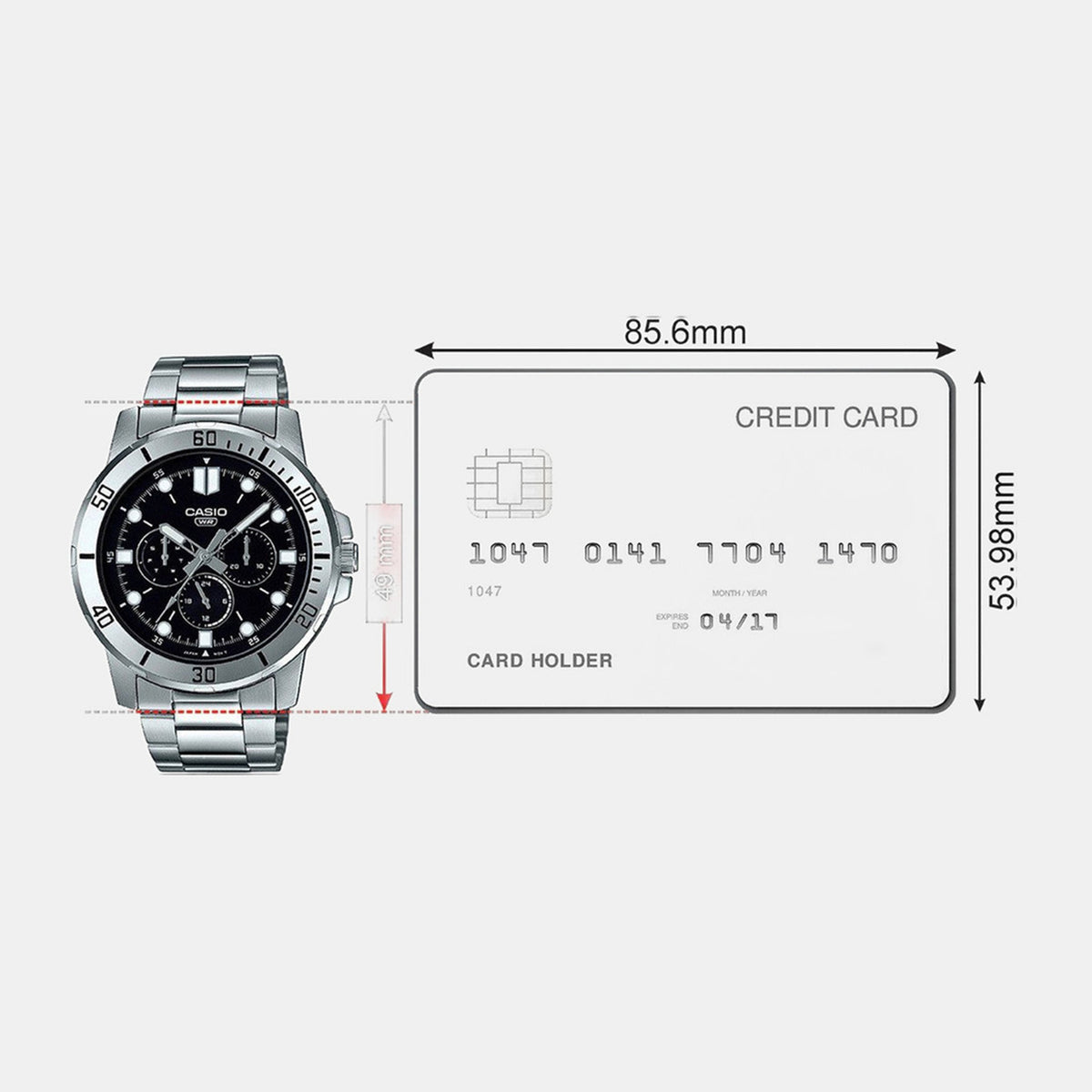 Enticer Men Quartz Black Dial Multi-Function Stainless Steel Watch A1748