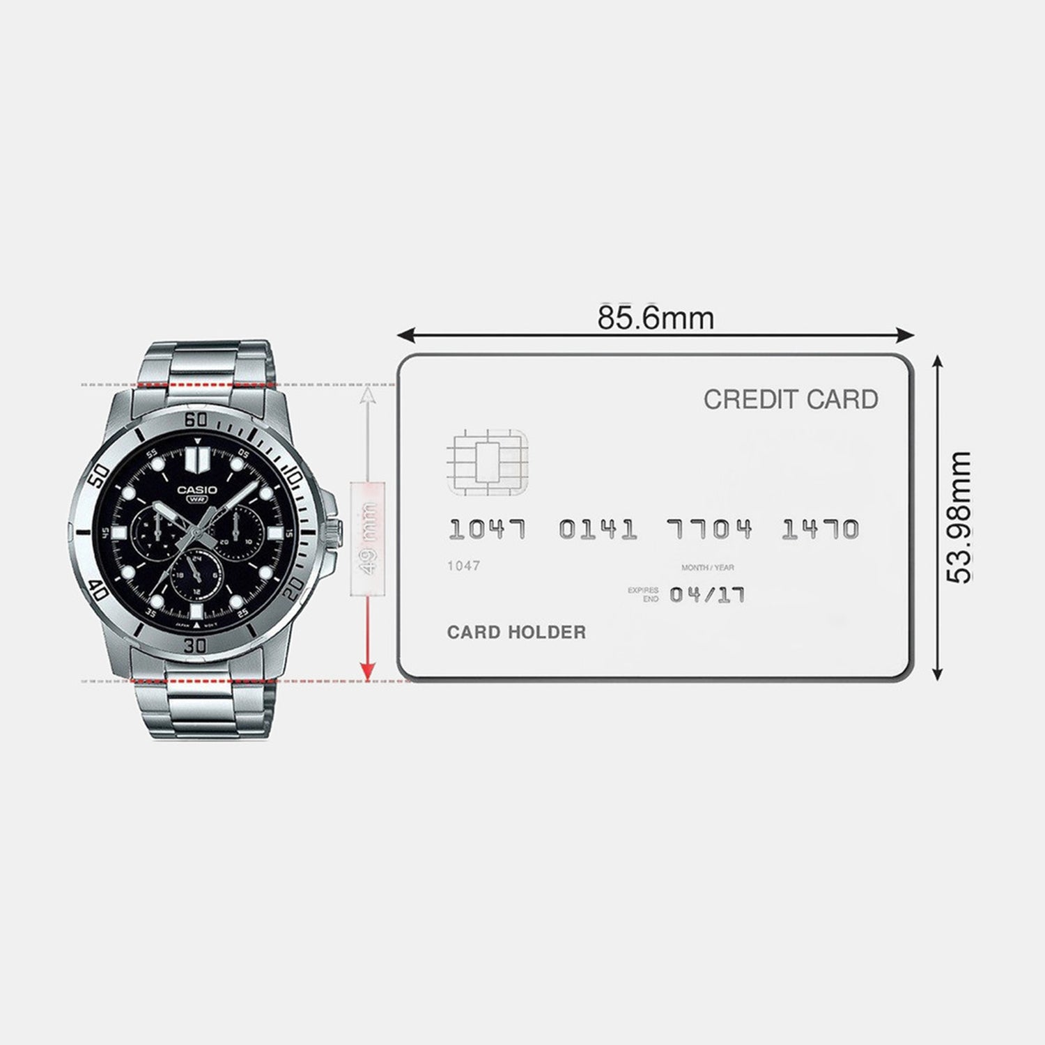 Enticer Men Quartz Black Dial Multi-Function Stainless Steel Watch A1748