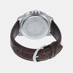 Enticer Men Quartz Black Dial Chronograph Leather Watch A1751